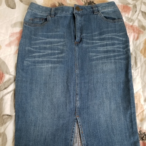 Whowhatwhere Denim pencil skirt - Picture 2 of 3